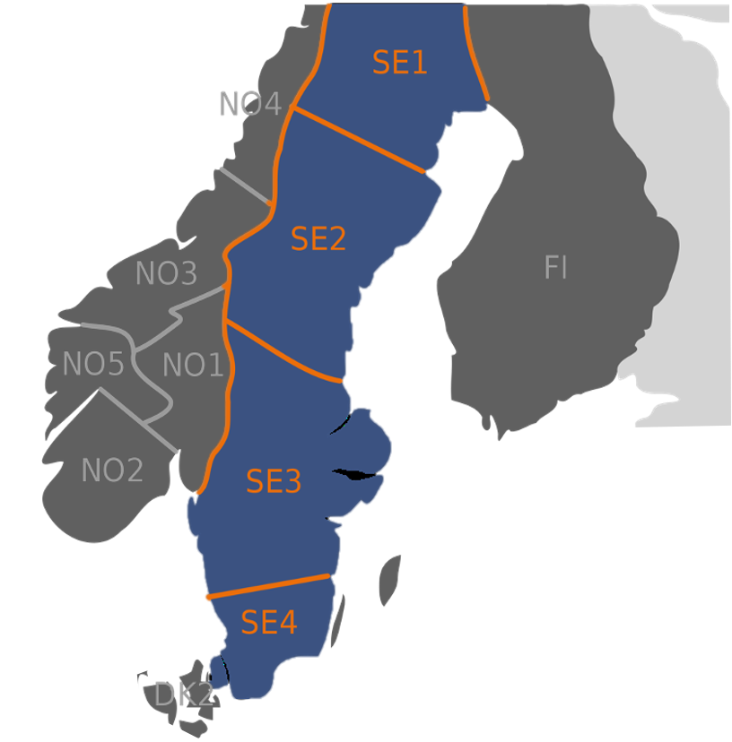 Sweden energy map transaction on power systems